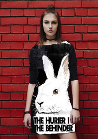 Dress White Rabbit  -  long sleeves
