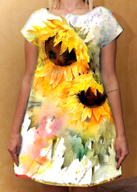 Dress with Print Sunflowers promo