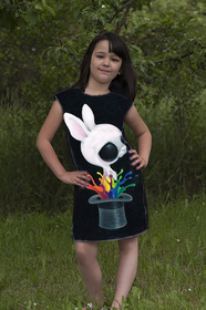 Dress with Print Magic Rabbit