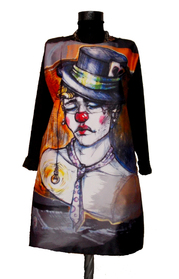 Sad Clown Long Sleeves Dress