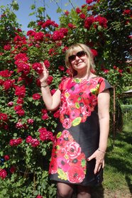 Dress with Print Heart of Roses promo