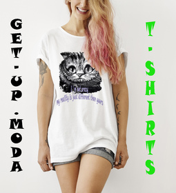 T-shirt  Cheshire cat  Alice in wonderland