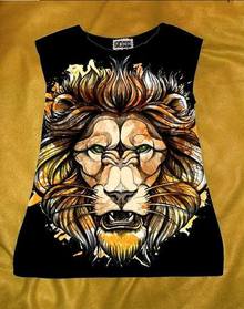 Dress with Print for Children Lion
