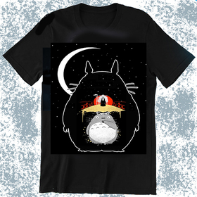 T-shirt Black Manga My Neighbor Totoro 5