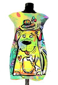 Dress with Print  Funny Dog