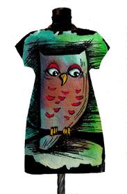 Dress with Print  Baby Owl promo