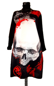Bloody Skull Long Sleeves Dress