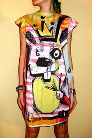 Dress with Print Rabbit  