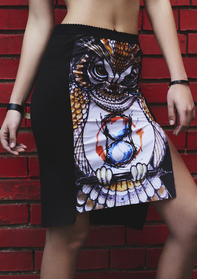Pencil Skirt with Print Owl