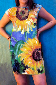 Dress with Print Sunflowers variant II 