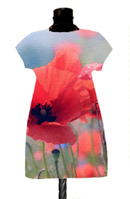 Dress with Print Red Poppies promo