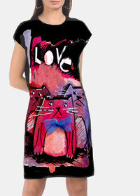 Dress with Print  Cat  in Love  promo