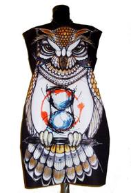 Dress with Print Psychedelic Owl  10