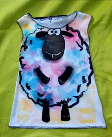 Dress with Print for Children Funny Sheep