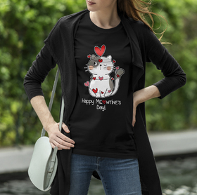 T-shirt  happy meowentines day cute cat