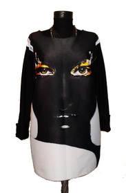 Dress with Print Golden Eyes