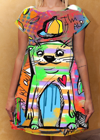 Dress with Print  Funny Otter