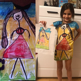 Your Child's Drawing On A Cute Dress