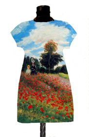 Dress with Print Poppy Field in Argenteuil promo