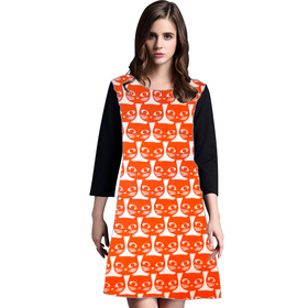 Dress with Cats Long Sleeve