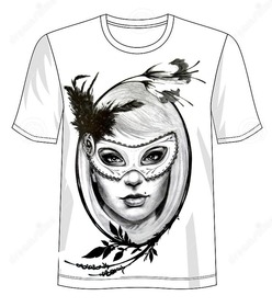 T-shirt Woman with Mask