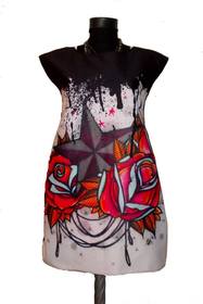 Dress with Print Roses and Star promo