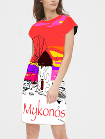 Dress with Print Mykonos