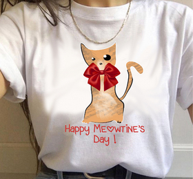 T-shirt  happy meowentines day sweet cat