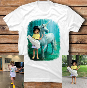 T-shirt  print  My photo with Unicorn