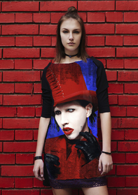 Marilyn Manson Red Top Hat