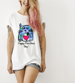 T-shirt  happy meowentines day