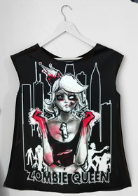 Blouse with Print Zombie Queen