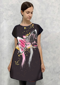 Dress with Print Art ribbon