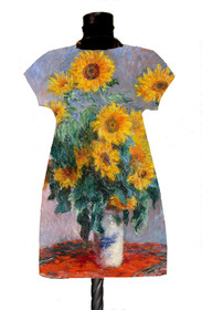Dress with Print Sunflowers in a Vase promo