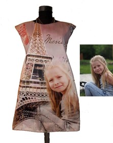 Рокля с фото колаж Париж  с  ваша снимка
