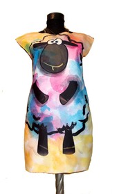 Dress with Print Funny Sheep