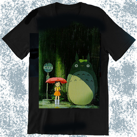 T-shirt Black Manga My Neighbor Totoro 7