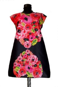 Dress with Print Heart of Roses