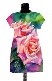 Dress with Print  Roses promo
