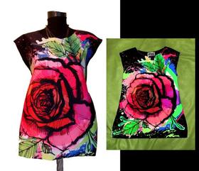 Set Dresses for Mom and Child with Print Rose