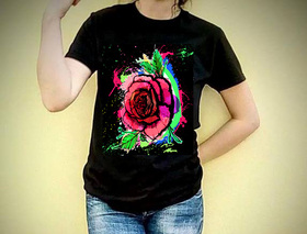T-shirt Rose black