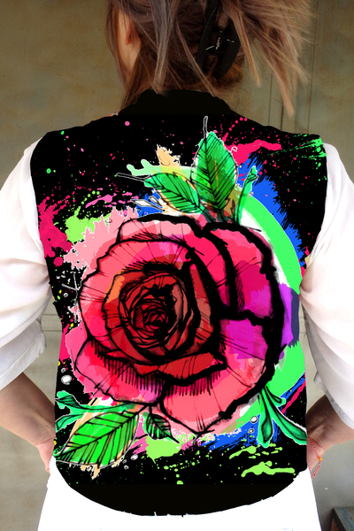 Vest with Print Rose
