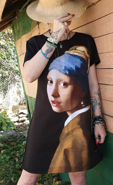 Dress with Print  Girl with a Pearl Earring