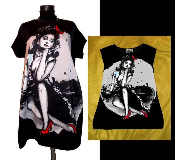 Set Dresses for Mom and Child with Print Red Shoes