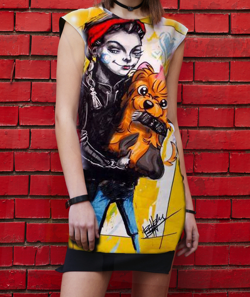 Dress with Print I love my dog  promo