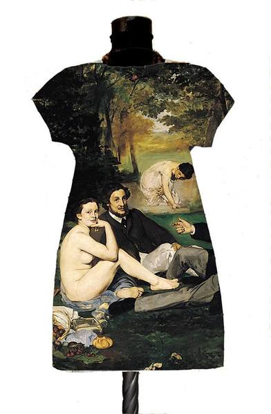 Dress with print  The luncheon on the grass Edouard Manet  promo 10