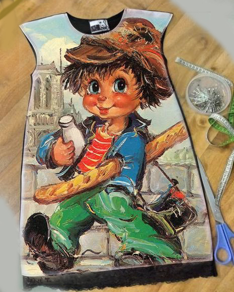 Детска рокля с принт Спомен От Париж 3