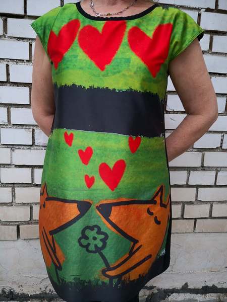 Dress with print  two  Foxes promo  10