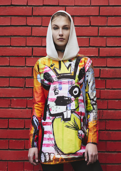 Hoodie with Print Rabbit