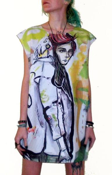 Dress with Print Green Boy